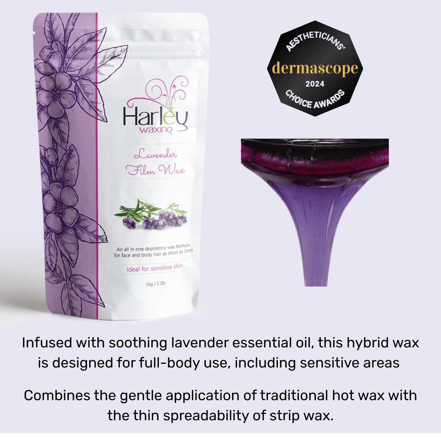 Lavender Film Wax - Cool, Calm, Completely Bare - Harley Waxing